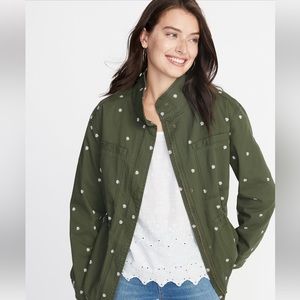 Old Navy daisy embroidered jacket